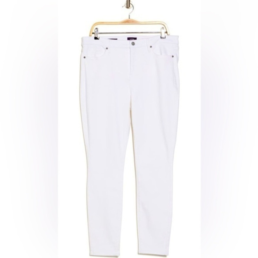 NYDJ White Denim Ami Stretch High-Rise Skinny Jeans NWT Size 8 Super Flattering
